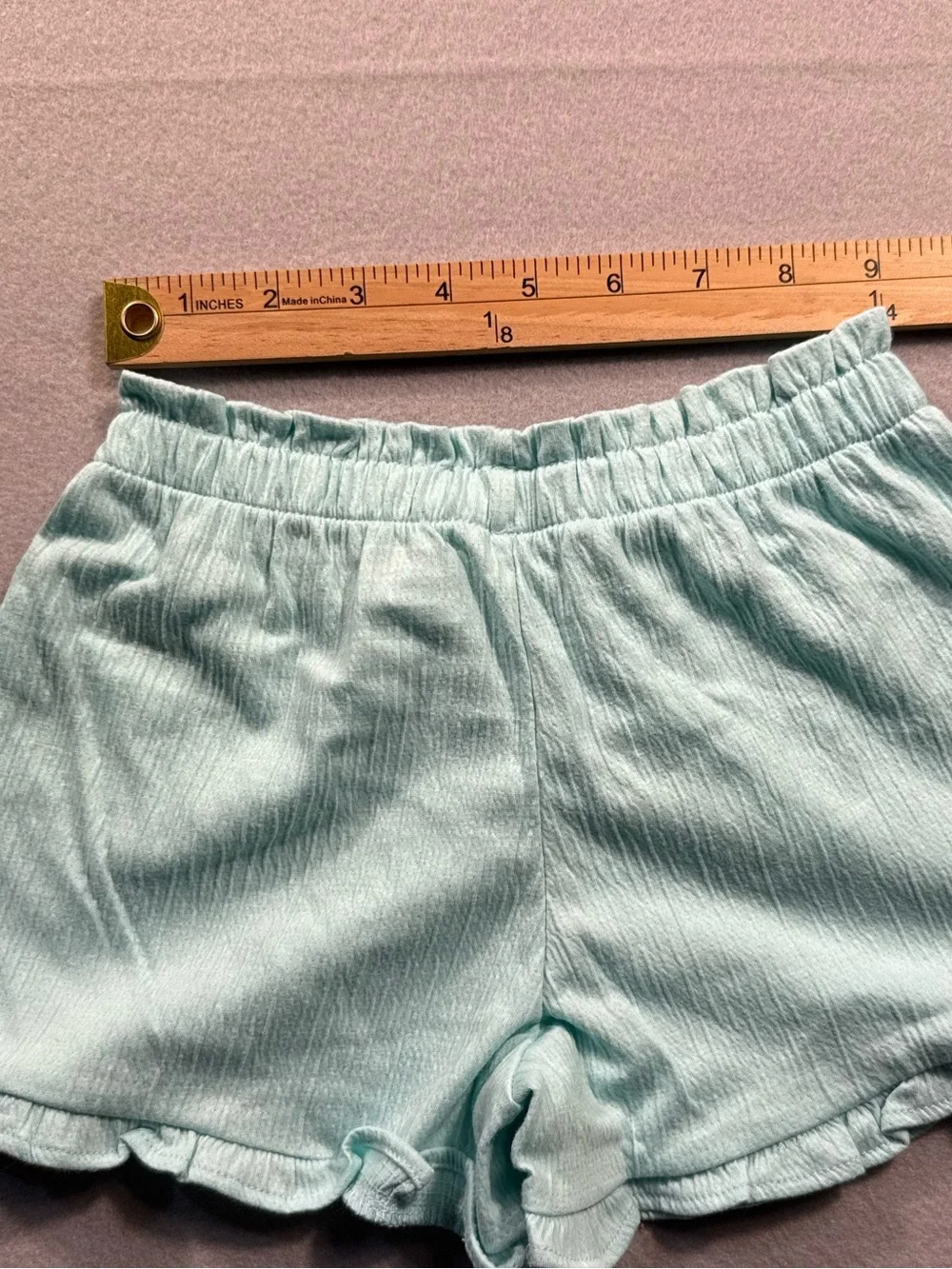 5T The Children's Place Mint Tea Green Ribbed Shorts Ruffle Hem 4 AVAILABLE!